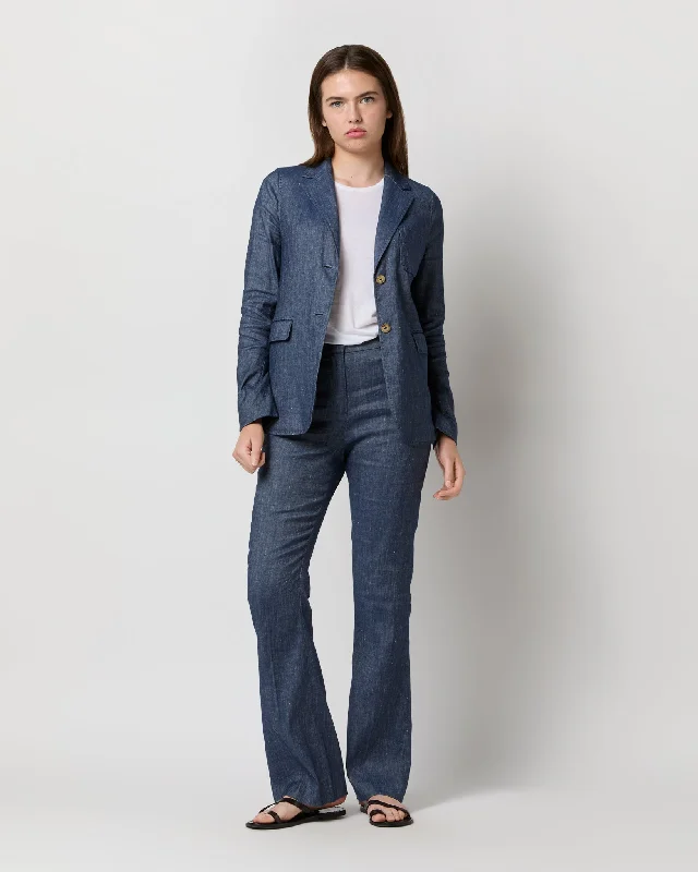 Ghost Blazer in Indigo Stretch Cotolino