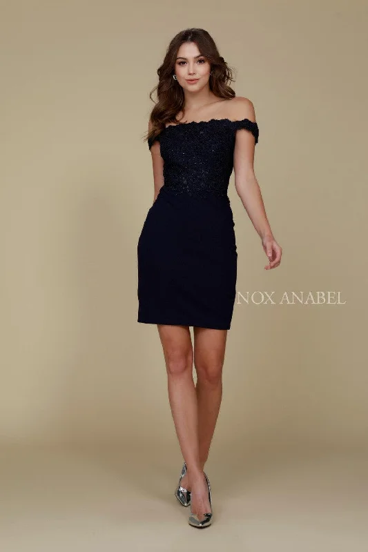 Short Off The Shoulder Formal Cocktail Dress