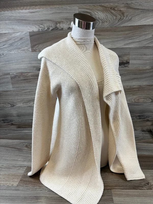 Sweater Cardigan By Clothes Mentor In Cream, Size: S