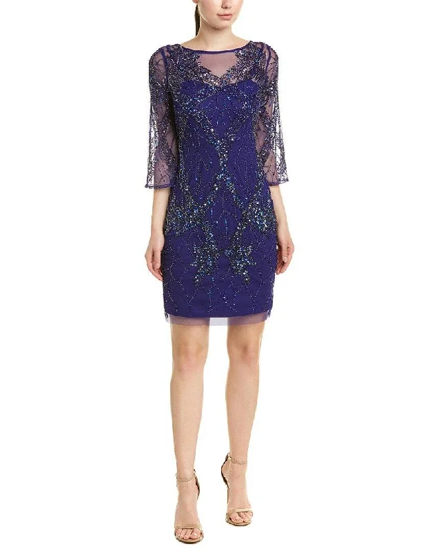 Aidan by Aidan Mattox Long Sleeve Short Cocktail Dress