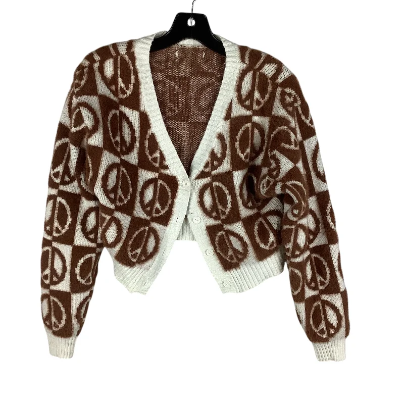 Sweater Cardigan By Clothes Mentor In Brown, Size: Xs