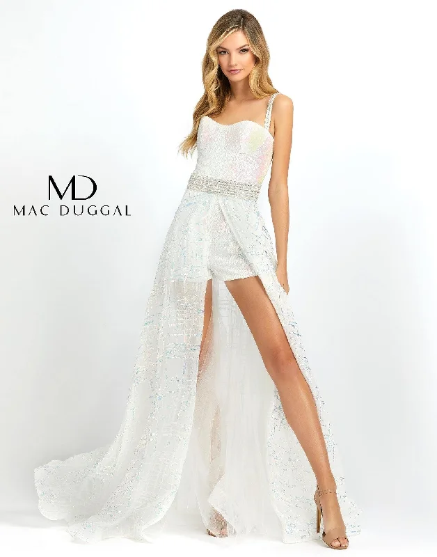 Mac Duggal 66858 Short Sequined A Line Romper