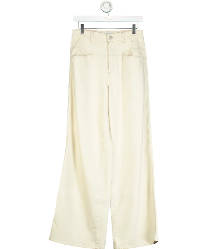 CLOSED Cream Wide-leg Denim Jeans W27