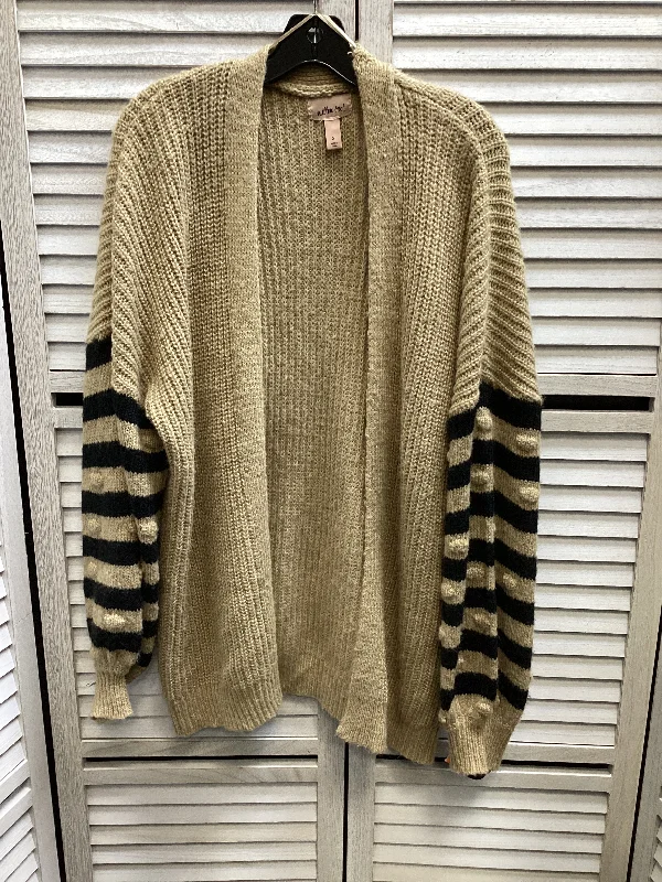 Sweater Cardigan By Clothes Mentor In Striped, Size: S