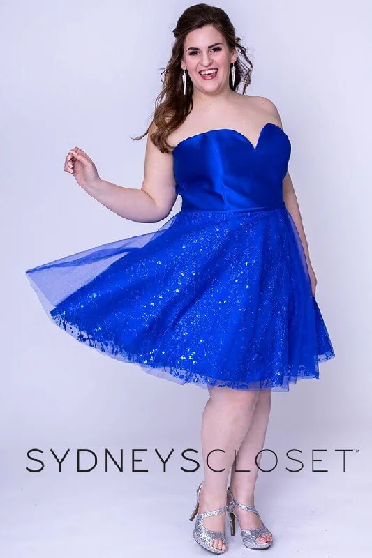 Sydneys Closet Homecoming Short Plus Size Party Dress