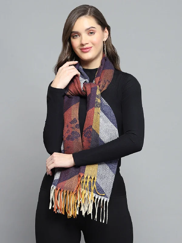 Women Multicolor Self Design Stole