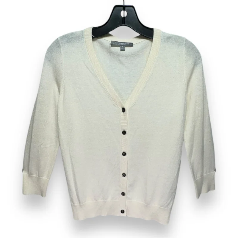 Sweater Cardigan Designer By Neiman Marcus In Cream, Size: S