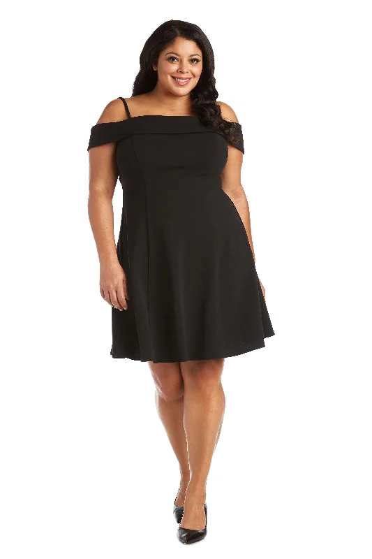 Morgan & Co 12857WM Plus Size Short Cocktail Dress