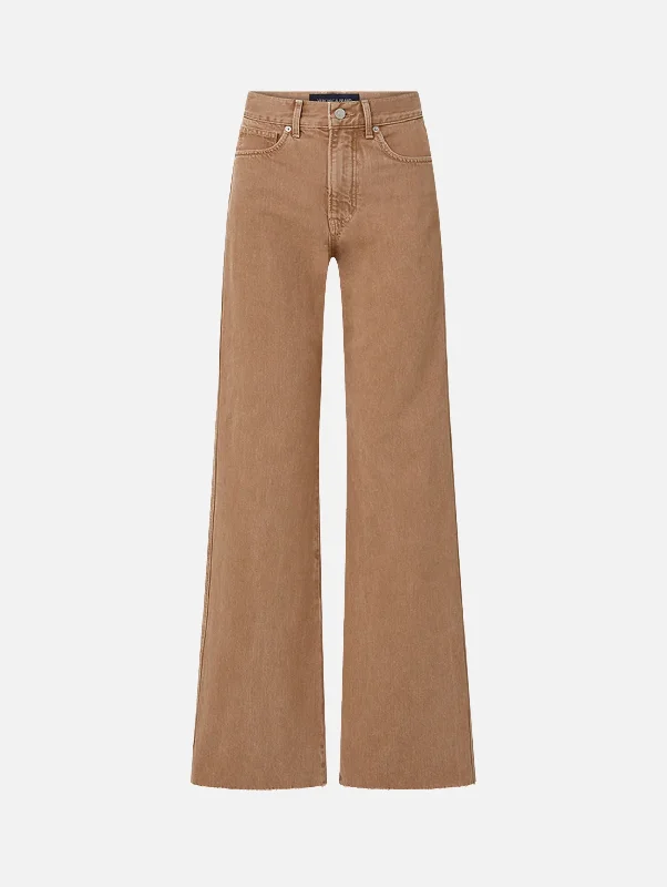 Taylor Wide Leg Jean in Tan Sierra