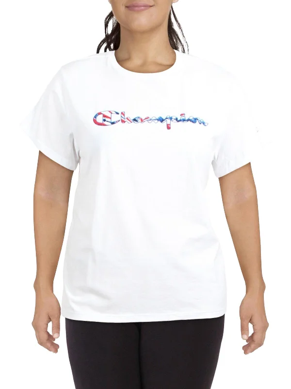 Americana Womens Logo Cotton Pullover Top