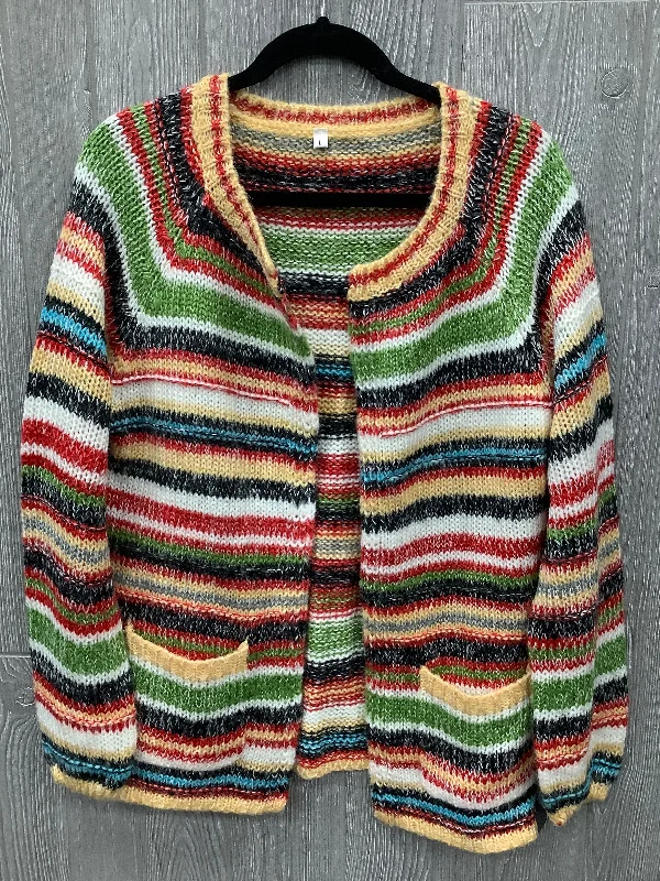 Sweater Cardigan By Clothes Mentor In Multi-colored, Size: L