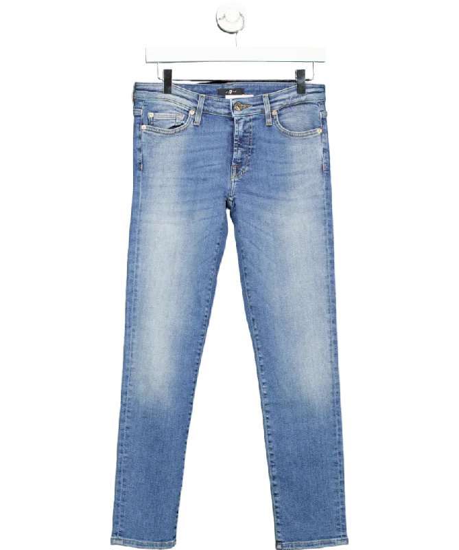 7 For All Mankind Blue The Skinny Slim Illusion Santa Monica UK 8