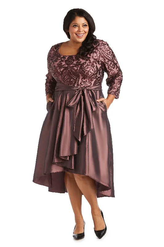 R&M Richards 7406W High Low Plus Size Party Dress