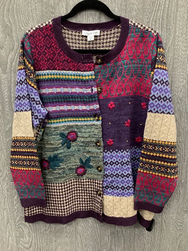 Sweater Cardigan By Coldwater Creek In Purple, Size: Lp