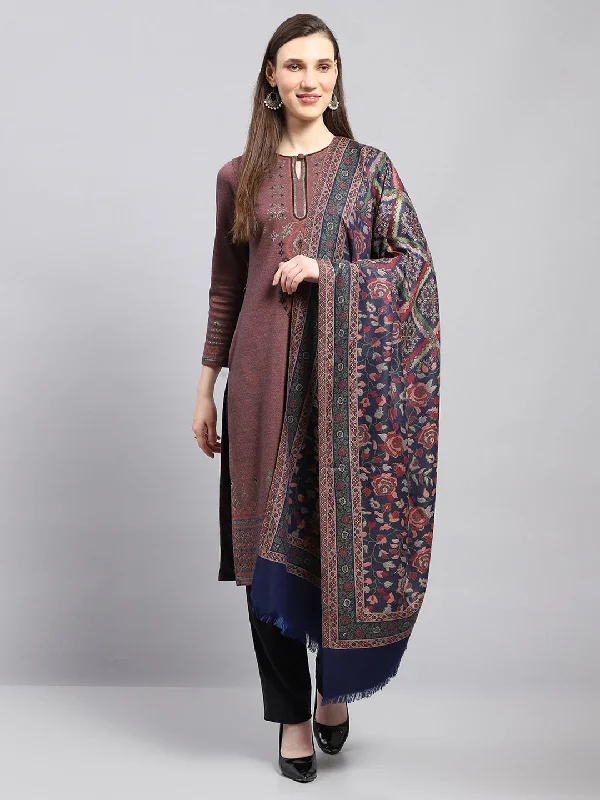 Women Multicolor Self Design Shawl