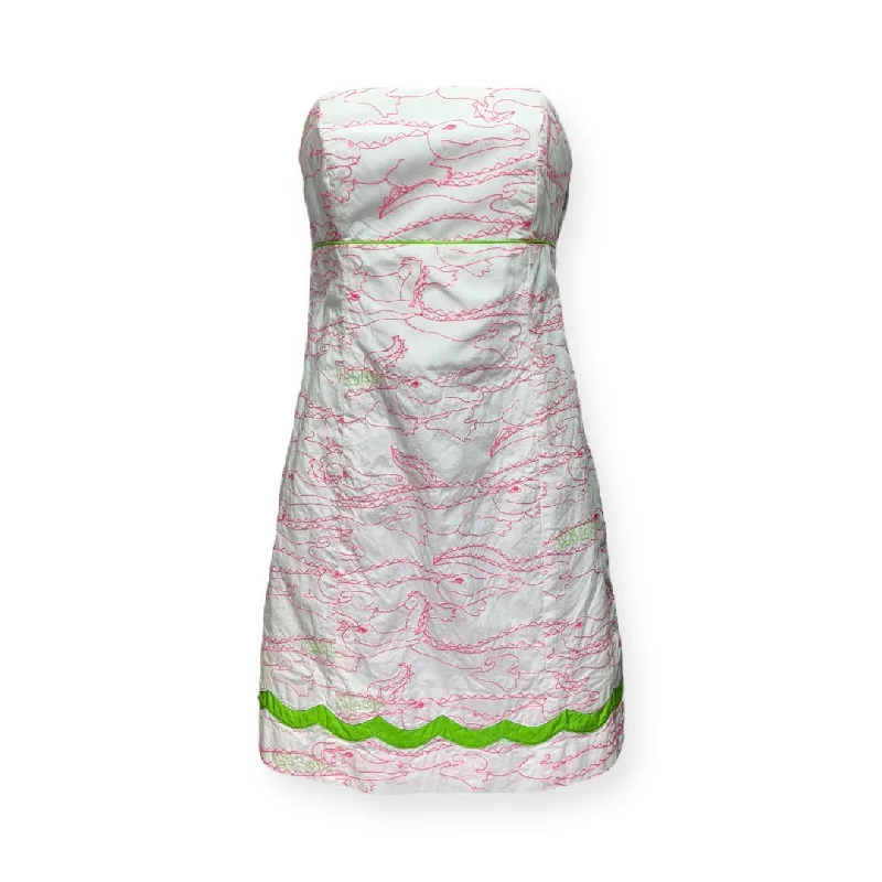 Alligator Embroidered Dress Designer By Lilly Pulitzer  Size: 2