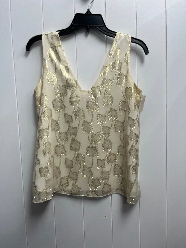 Blouse Sleeveless By Lilly Pulitzer In Gold, Size: S