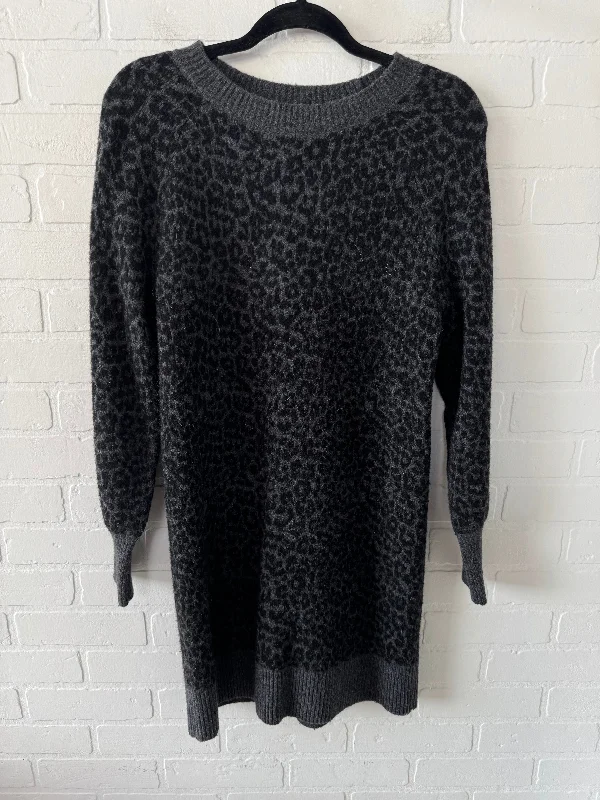 Dress Sweater By Loft In Black & Grey, Size: S