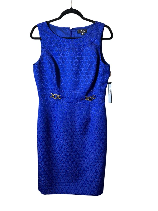 Dress Work By Tahari By Arthur Levine In Blue, Size: M