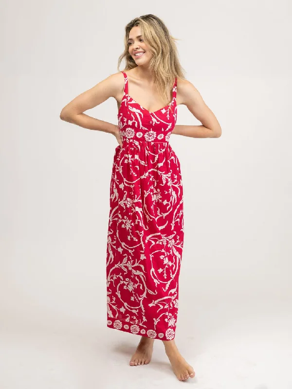 The Sophia Dress | Pink Jodhpur Swirl