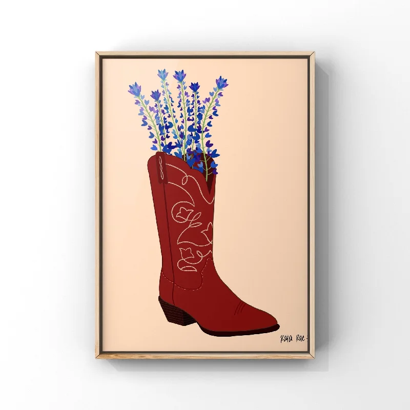 Bluebonnet Boot Print