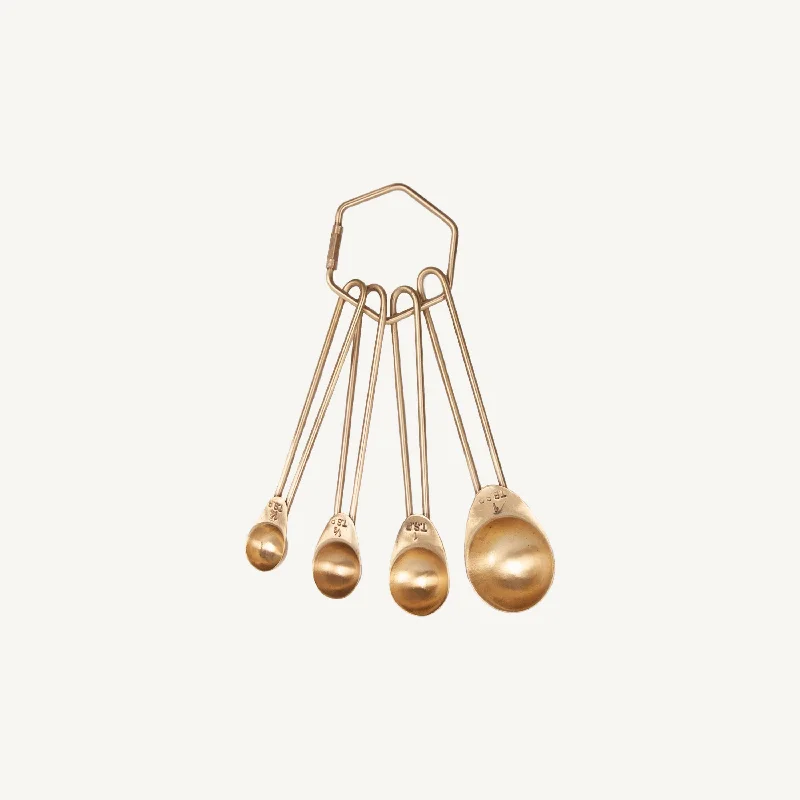 Brass Measuring Spoons on Hexagon Ring