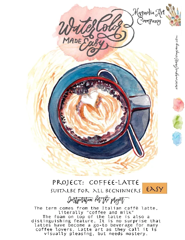 Coffee-Latte Watercolor Kit- Watercolor Made Easy