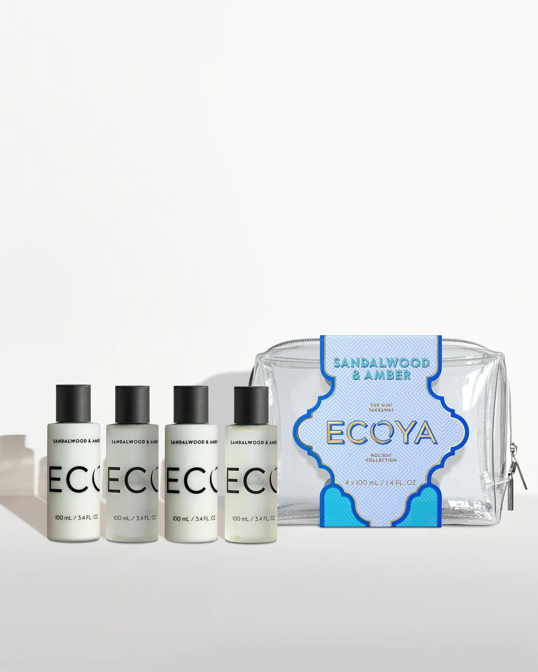 Ecoya Sandalwood & Amber Mini Takeaway Set - Holiday Collection