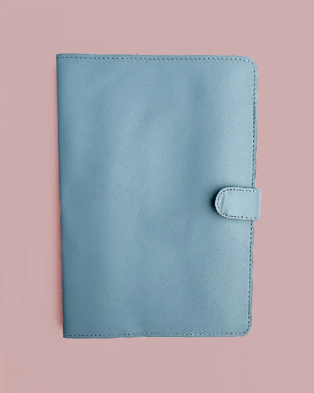 Light Blue Leather Journal Cover