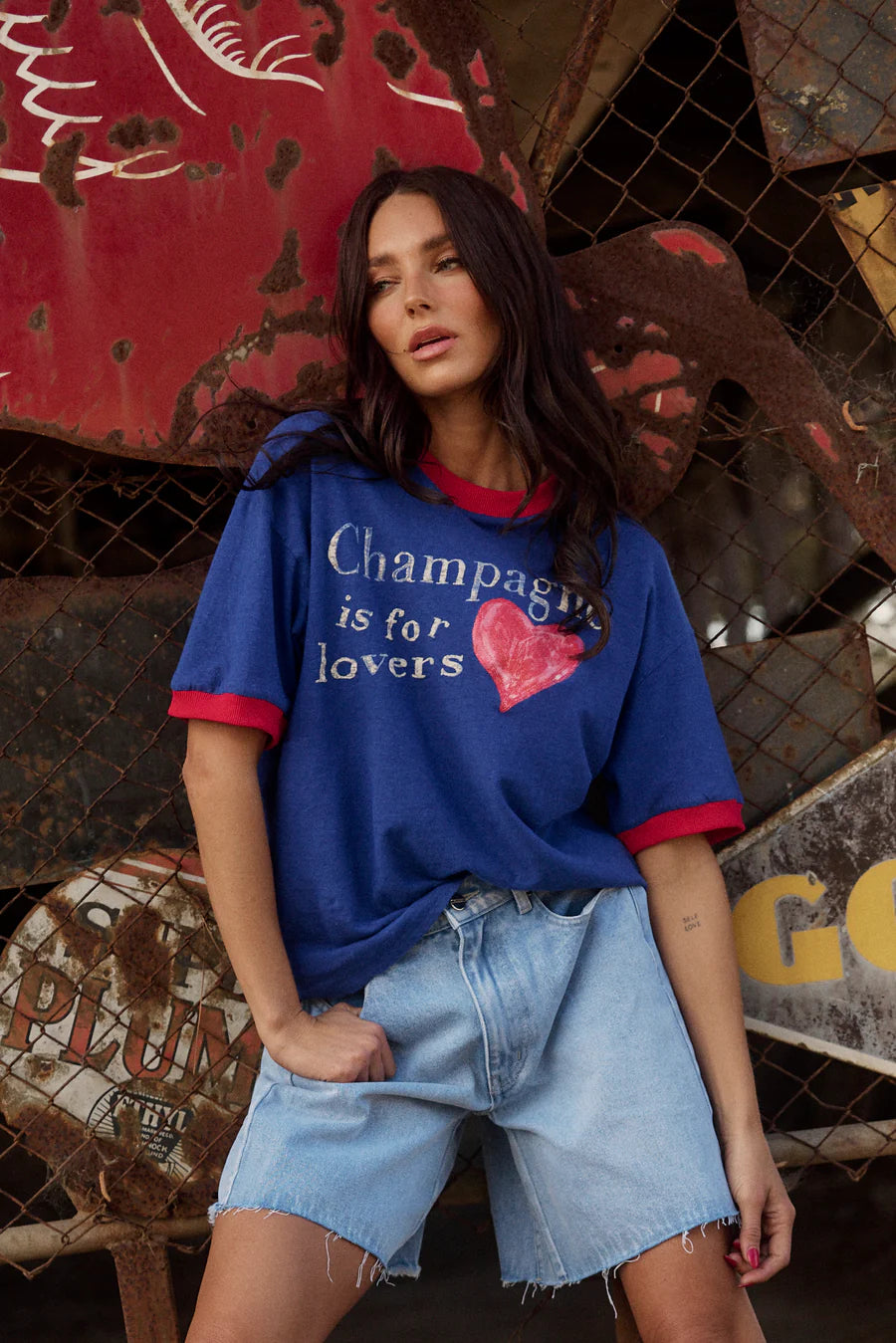 Sabbi The Champagne Is For Lovers Tee - Royal