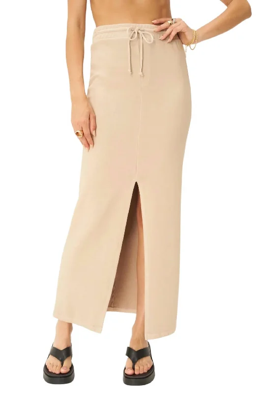 Eternal Maxi Skirt In Beige