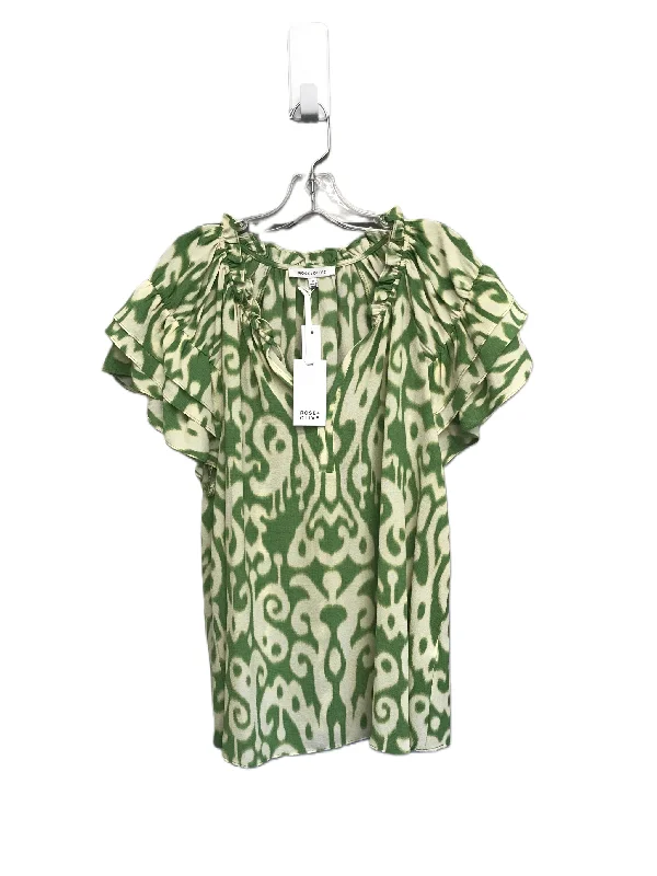 Green Top Short Sleeve By Rose And Olive, Size: 1x