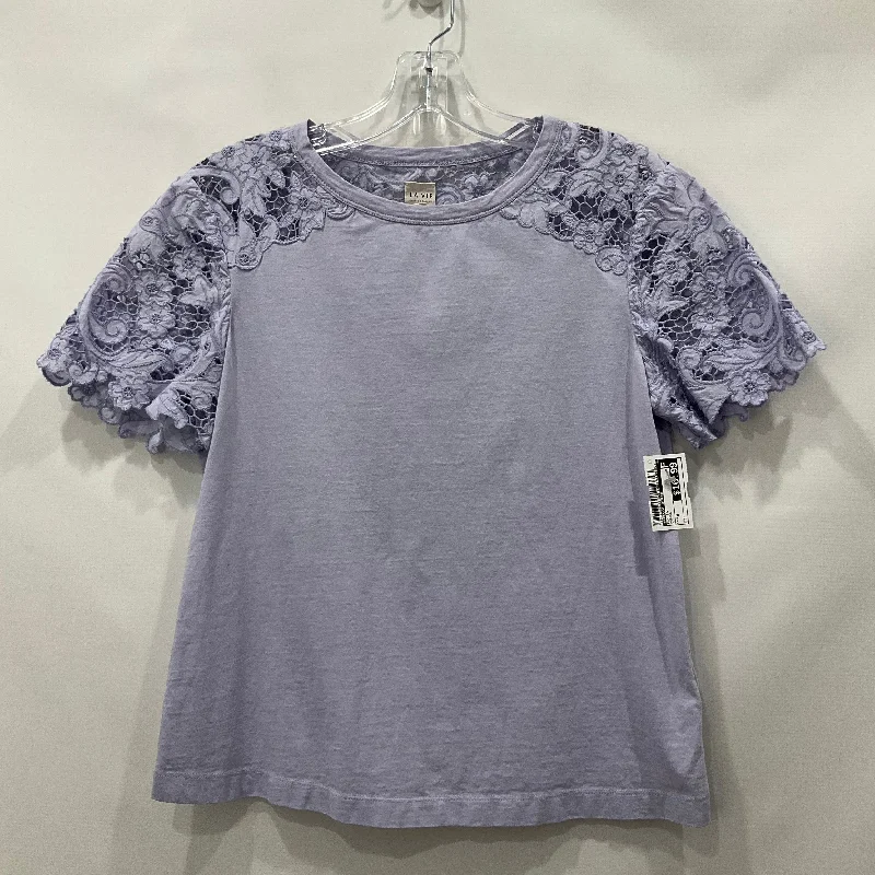 Purple Top Short Sleeve Rebecca Taylor, Size M