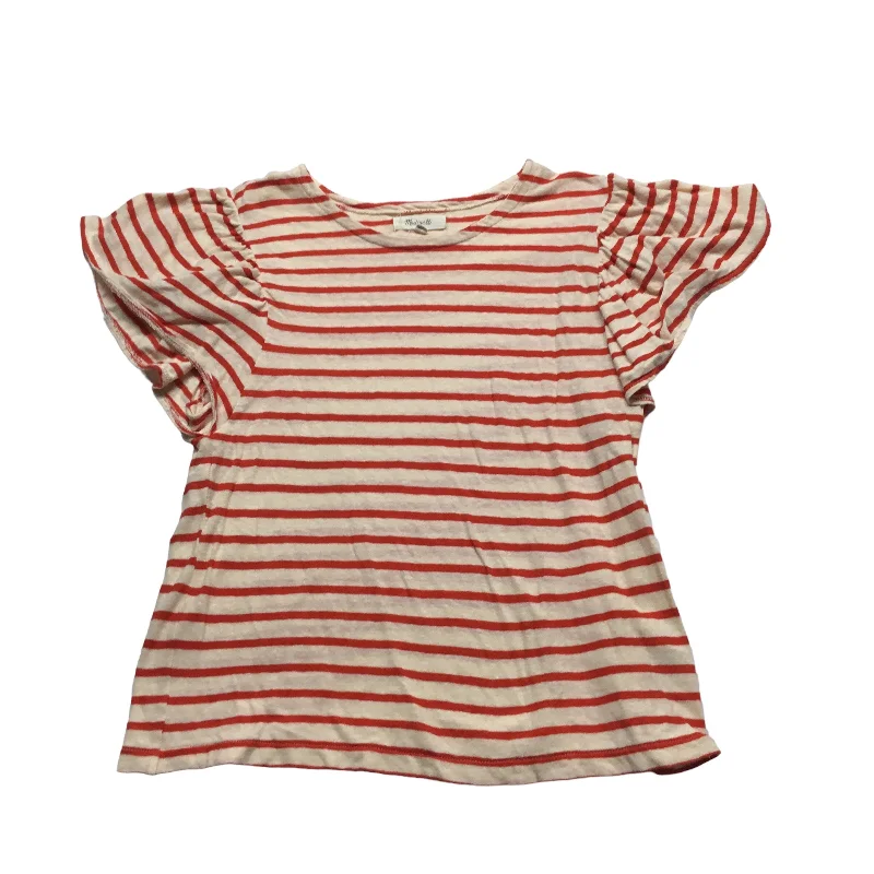 Striped Pattern Top Short Sleeve Basic Madewell, Size Xxs