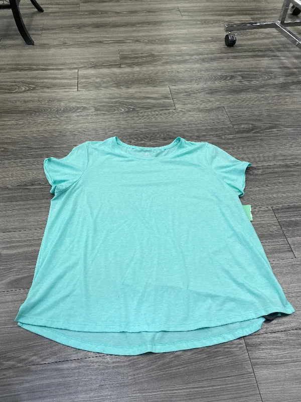 Teal Top Short Sleeve Tek Gear, Size 1x