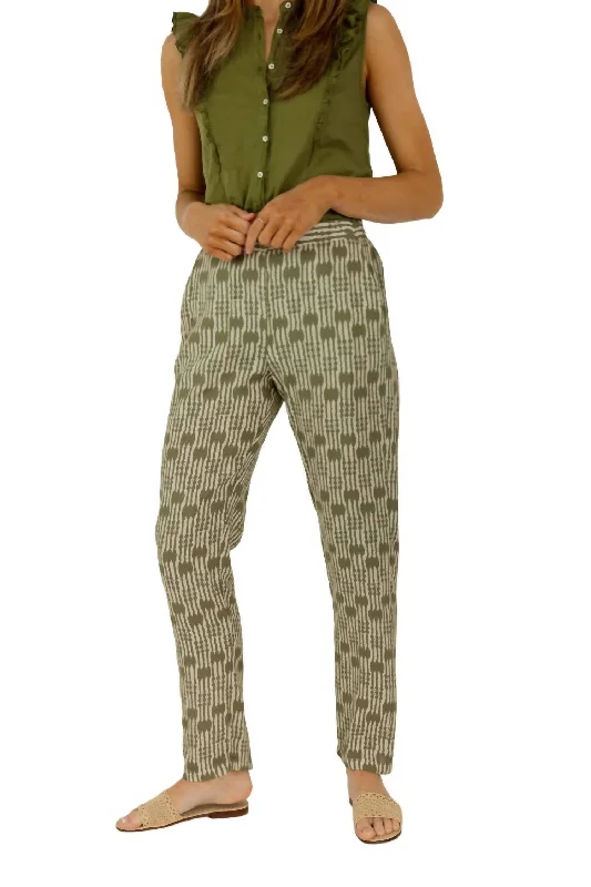 Paola Woven Pant In Green