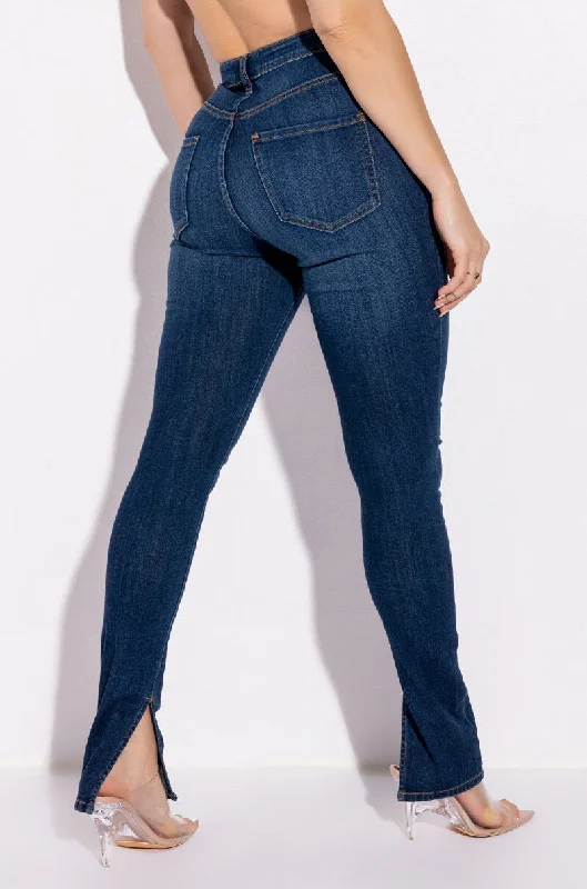 SEXY DENIM HIGH RISE DENIM DARK BLUE DENIM