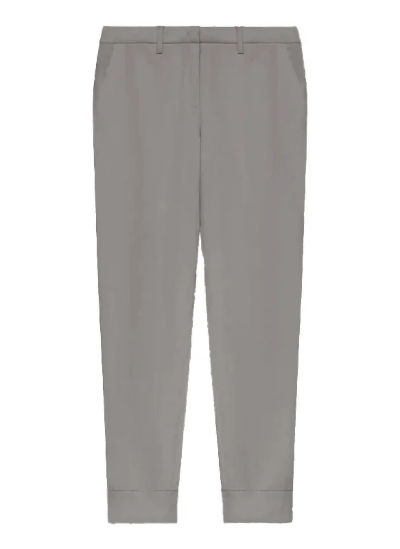 Women's Regular Fit Wool Pant In Gray