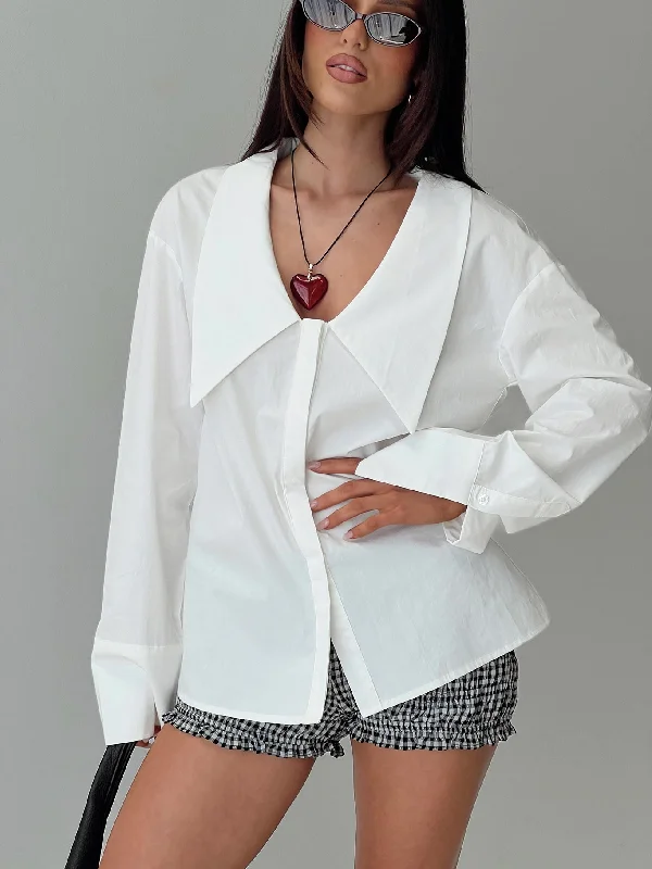 Calistoga Deep Collar Shirt Ivory