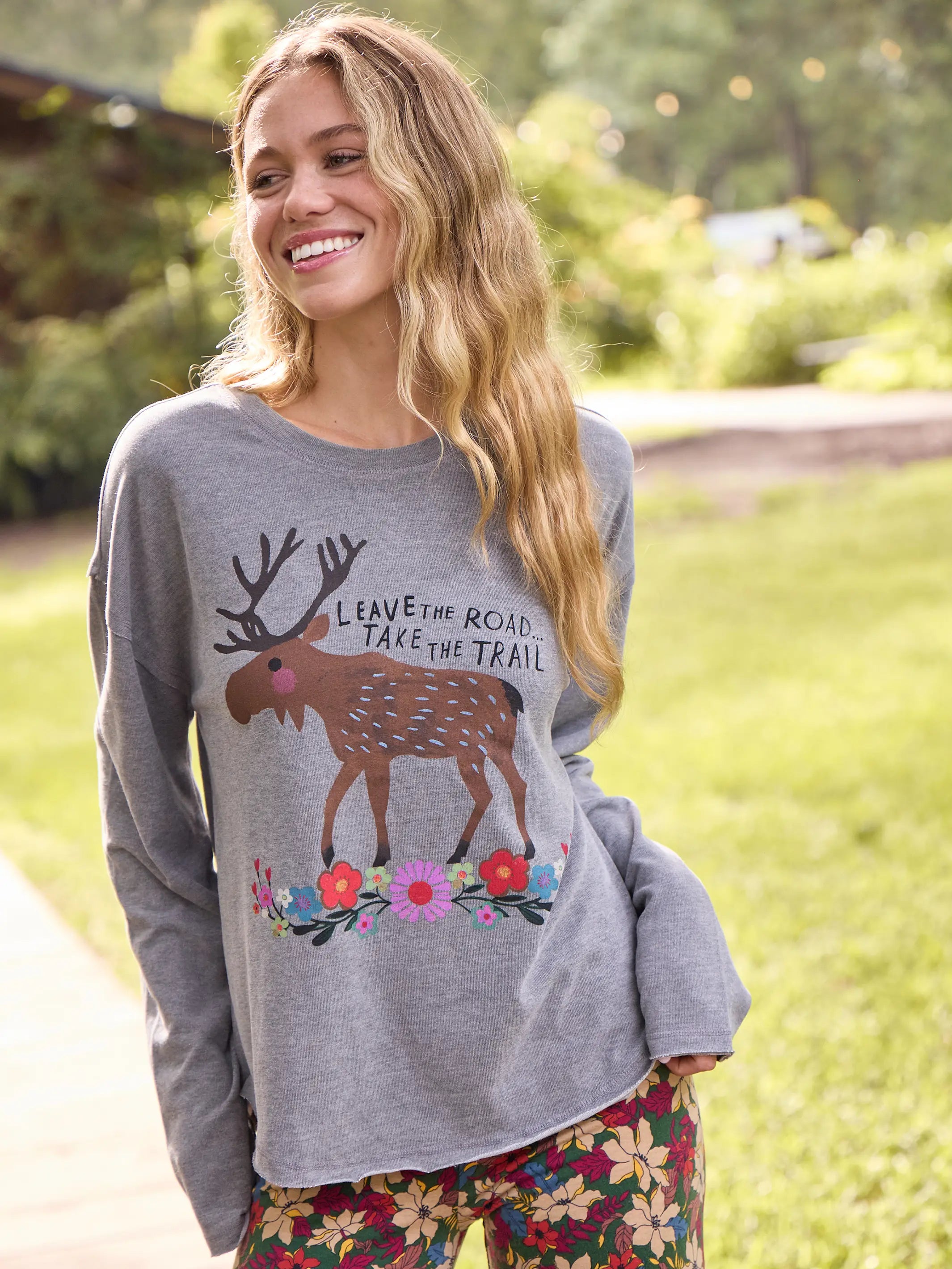 Oversized Maia Sweatshirt Top - Take The Trail