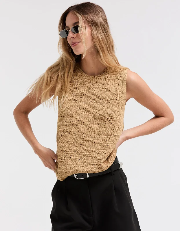 Alvin Knit Top - Stone