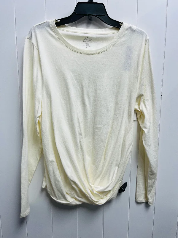 Top Long Sleeve Basic By J. Crew In White, Size: Xl