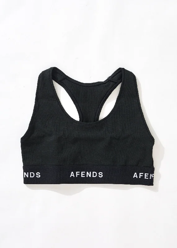 AFENDS Womens Molly - Sports Crop - Black